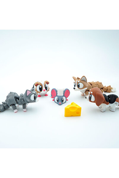 OEM Set of 5 Articulated Mini Figures, 3D, Flexi Minizz, V1