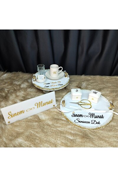 ZEKAAVM Söz nişan kız isteme tepsi seti isimli kurdele hediyeli