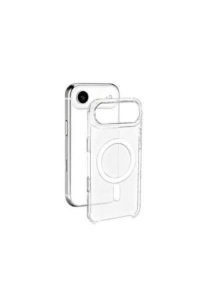 iPhone 17 Air Kılıf NVTH Wireless Şarj Özellikli Şeffaf Orjin Kapak - Şeffaf