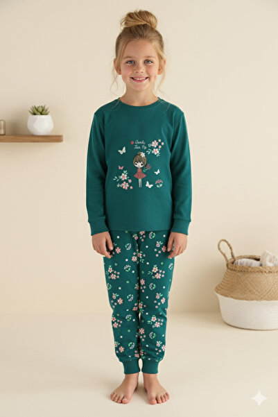 ROSAMİNA Little Garden Fairy 100% Cotton Girls' Pajama Set