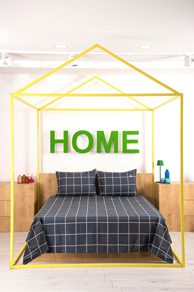 Benetton Home Gray Striped Single Ranforce Duvet Cover Set