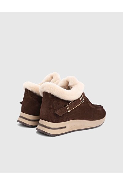 İLVİ Gyles Genuine Suede Leather Brown Women's Boots