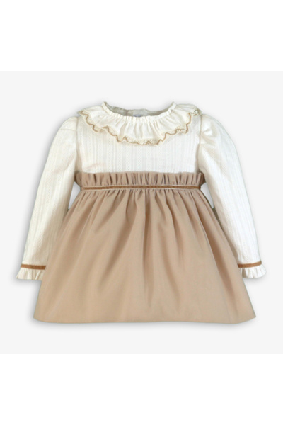 miranda White and beige girl's dress