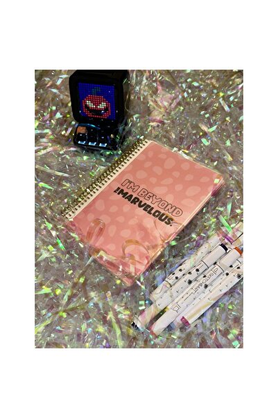 ABC Gold Color Metal Spiral Dotted Plastic Cover A5 Notebook