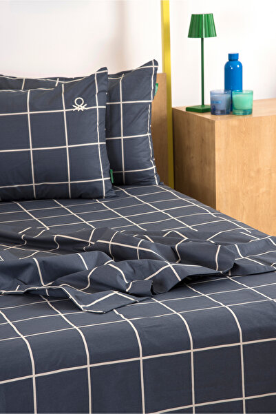 Benetton Home Gray Striped Single Ranforce Duvet Cover Set
