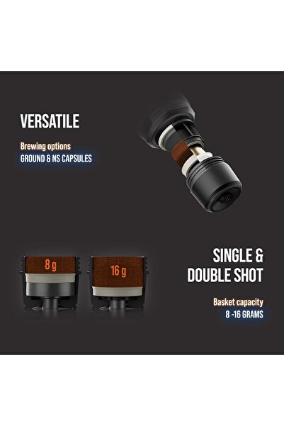 Wacaco Pixapresso Electric Portable Espresso Machine - Dark Burgundy