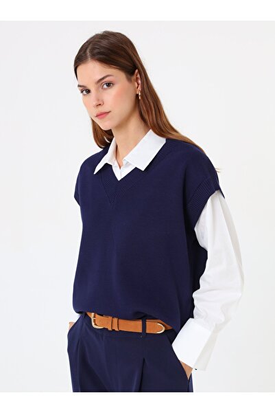 Benin Knitwear Sweater - Navy Blue -