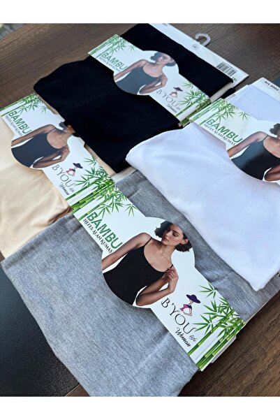 B'YOU life 4-Piece Rope Strap L Stretch Fabric Bamboo Women's Tank Top