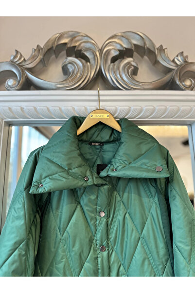 Invee Green Quilted Coat