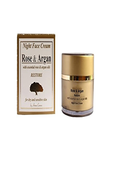 Aroma Essence كريم ليلي للوجه بالورد والأرغان، مُرمِّم ومُرطِّب، مع زيت الورد...
