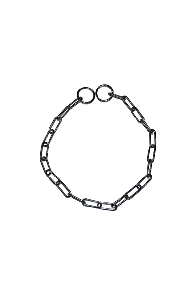 Pet Luxe طوق كلب من الكروم بسلسلة كبيرة الحجم