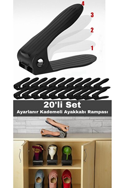 Funny Life 20 de suporturi pentru pantofi, organizator de pantofi cu trepte r...