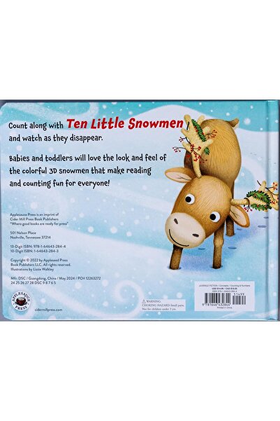 Little Tiger Kids Carte senzoriala Ten Little Snowmen: A Counting Storybook