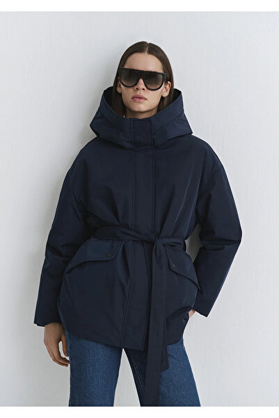 Mavi Water Repellent Belted Navy Blue Parka O Oversized / Wide Cut 1110703-83699