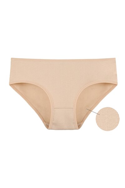 Donella 5-Pack Medium Basen Cotton Stretch Fabric Ribbed Knit Women's Panties 3132t