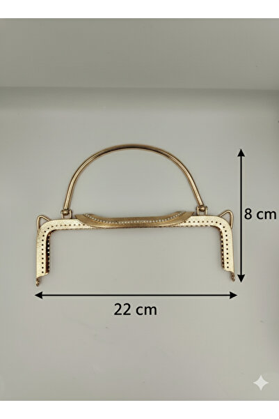 Zeyora Metal Çanta Sapı - Çanta Bursu- Çanta Yapım Klipsi - Çanta Aksesuarı ( 22 cm )