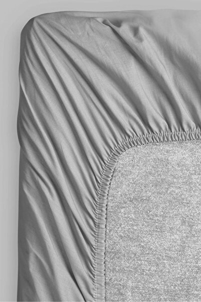 REDTAG Grey Fitted Sheet (King Size)