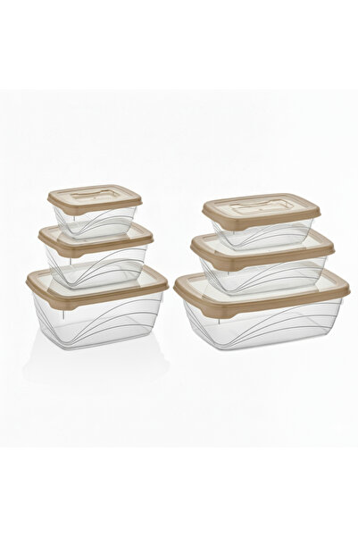 MUF HOME 6-Piece Storage Container Set Bpa-Free Food Storage Box Premium Lid Airtight Lid - Total 4.9 Liters