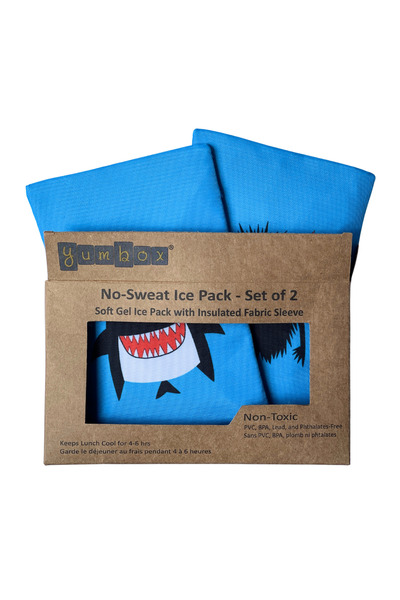 YumBox Gel Ice Packs in Fabric Sleeves 2-Pack - Monster & Shark