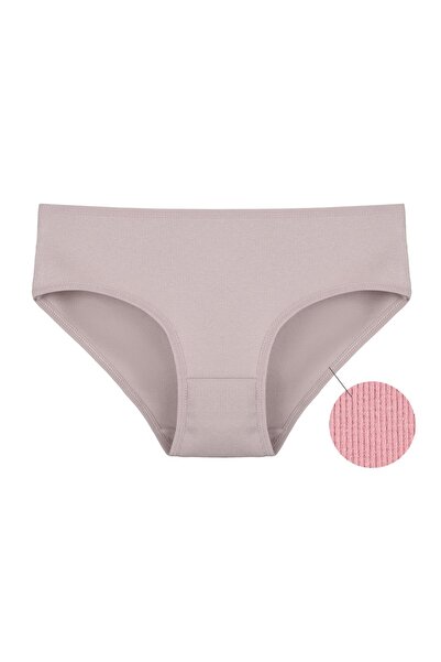 Donella Pachet de 5 chiloți pentru femei din bumbac de lungime medie material elastic tricotaj cu striații 3132P