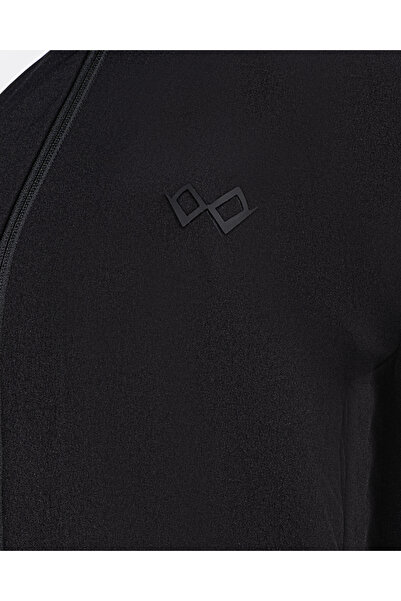 Monolou High Collar Long Lycra Jacket with Hidden Pocket