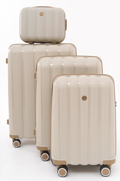 Solo Bag MÇS Büyük Orta Kabin Makyaj 4'lü Set Polipropilen Kırılmaz PP Siliko...