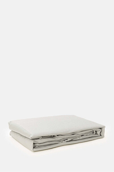 REDTAG Grey Cotton Fitted Sheet (King Size)