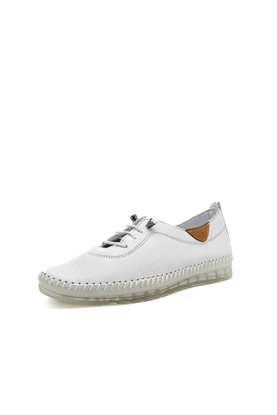 GDT Ayakkabı Genuine Leather White Color Orthopedic Flat Sole 36-37-38-39-40 ...