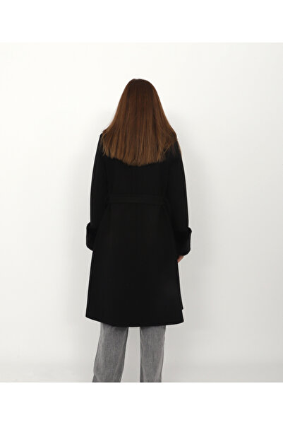 trender 26kg07000018 Black Women's Coat 3412