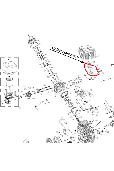 RURIS 918, 818k εξάτμιση τιμονιού