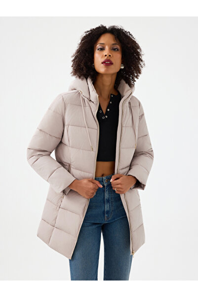 Loft Regular Fit Beige Women's Coat Lf2041091