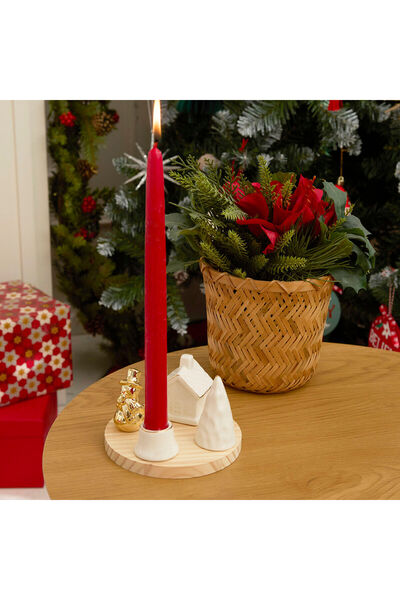 Karaca Home New Year Yılbaşı Köyü Şamdan Mumluk