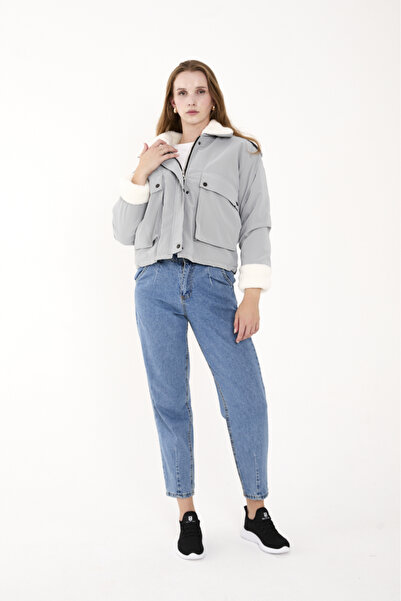 trender 26kg07000014 Gray Women's Coat 4788