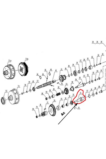 RURIS Άξονας κιβωτίου ταχυτήτων τιμονιού 1001ksd, 1002ksd