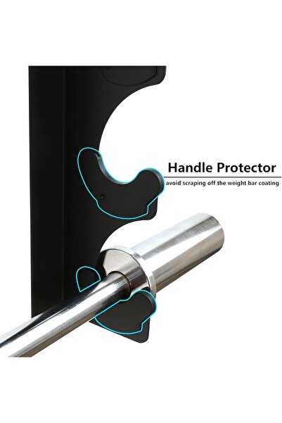 ZOCO BODY FIT Suport de perete pentru 4 bare olimpice, Zoco Body Fit, depozitare orizontală, negru