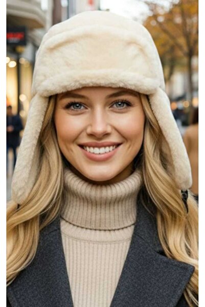 Mood Agenda Căciulă de pilot Kalpak de pluș pentru femei