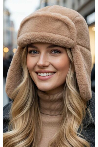 Mood Agenda Căciulă de pilot Kalpak de pluș pentru femei