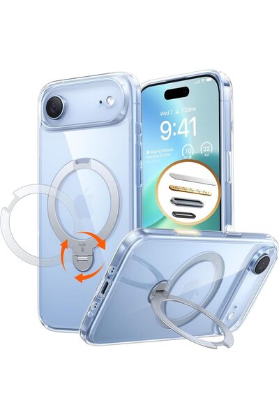 TORRAS جراب Ostand Spin Series iPhone 17 Air - حامل دوار 360 درجة، MagSafe، م...