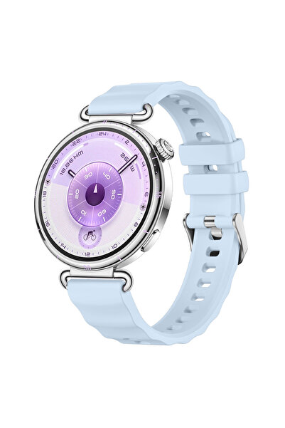 Sneezy حزام ساعة ذكية رياضي من السيليكون مع مشبك معدني مرن متوافق مع ساعة هوا...