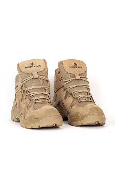 Hammer Jack Men's Beige Nubuck Leather Waterproof Boots