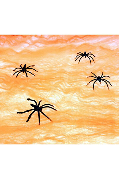 Halloween Spider Web, Păianjen cu pânză portocalie