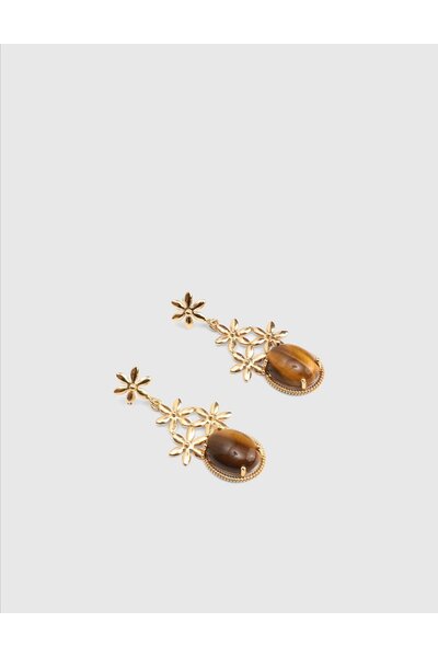 İLVİ Drinae Kahverengi Kadın Küpe