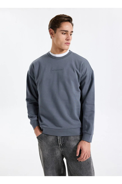 SKECHERS M Essential Crewneck Erkek Sweat S2610015-3998