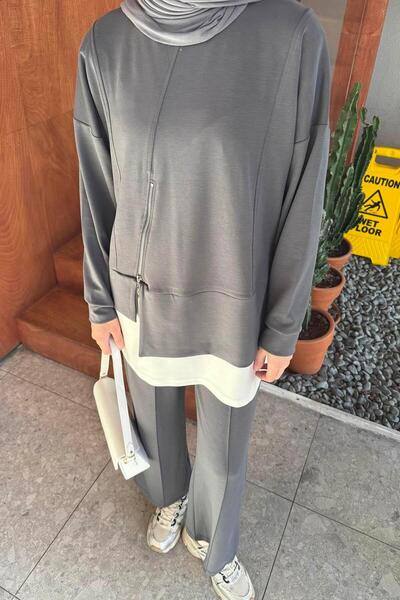 lamelif Paneled Sets with Zipper Anthracite