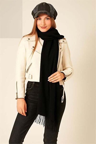 Dipmoda Şal pentru femei cu ciucuri cu textură moale DPAKS045