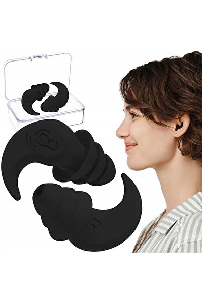 zola Dopuri silicon pentru urechi, reduc zgomotul pana la 35 dB, universale, cu carcasa, negre