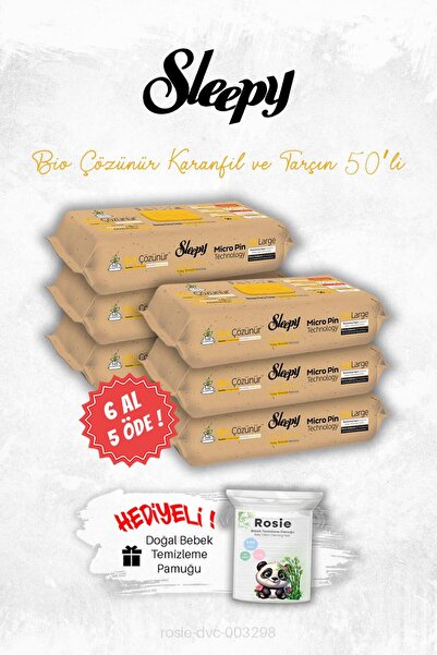 Sleepy Buy 6 Pay 5 Bio Soluble Clove and Cinnamon Surface Cleaning Towel 50's...