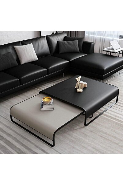 çkçhnm64 orta sehpa kavisli ve raflı