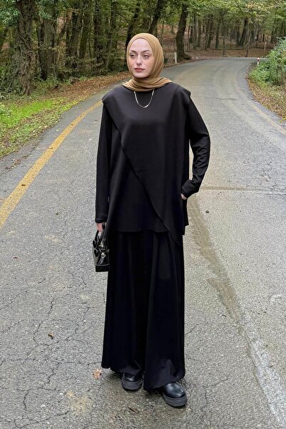 lamelif Cape Hijab Suit Black