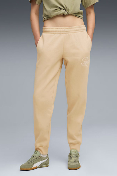 Puma Essentials Script Women's Cream Sweatpants